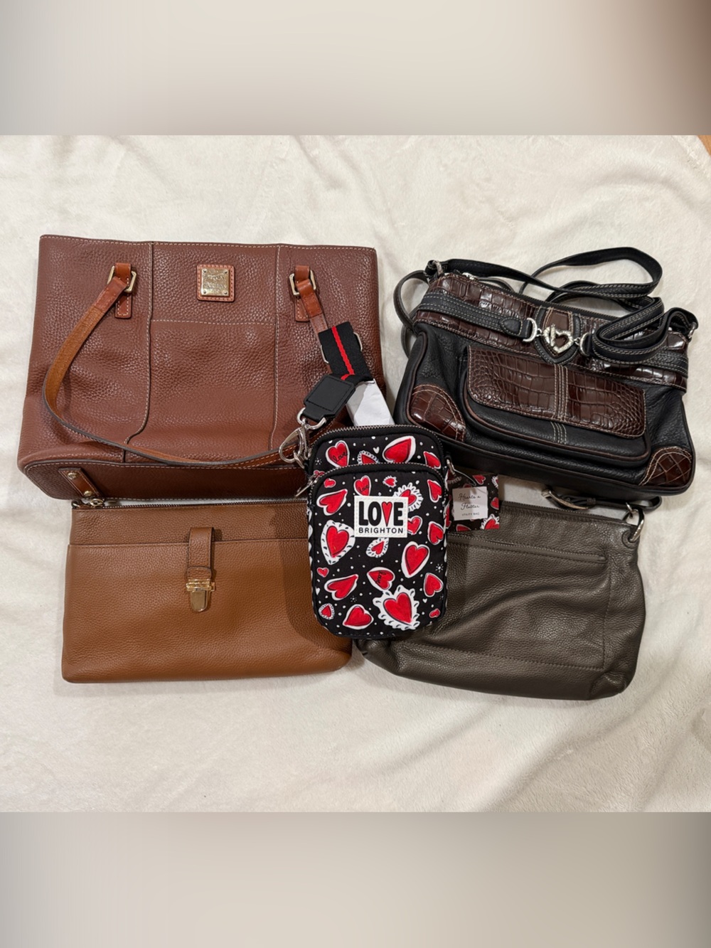 Lot of 5 purses: Dooney & Burke, Micheal Kors and Brighton x3